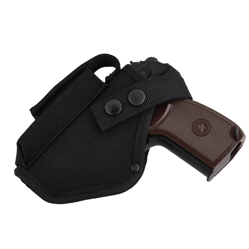 Кобура для ПМ (Лівша) поясна з чохлом під магазин (oxford, чорна)
