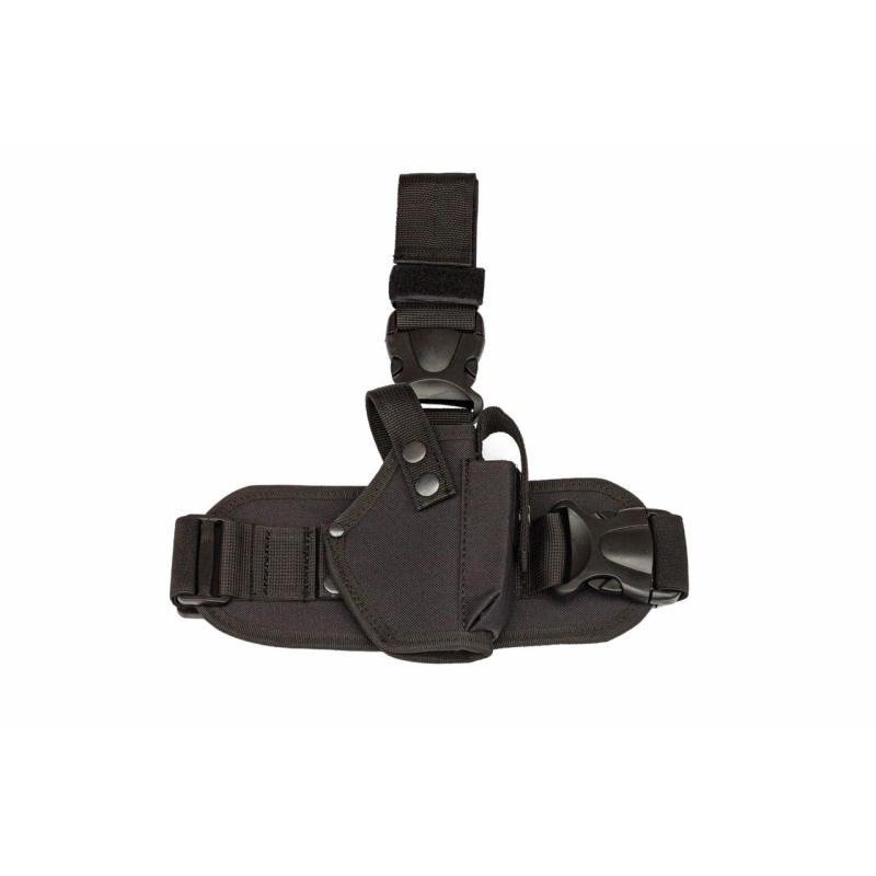 Кобура для ПМ - Макарова на стегно  з платформою (oxford 600d, чорний)