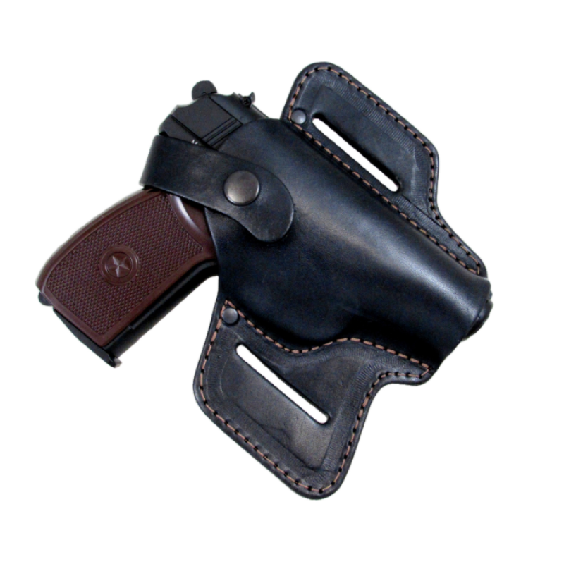 Кобура ПМ поясна не формована “метелик“ (шкіра, чорна) Кобура ПМ поясна не формована “метелик“ (шкіра, чорна)