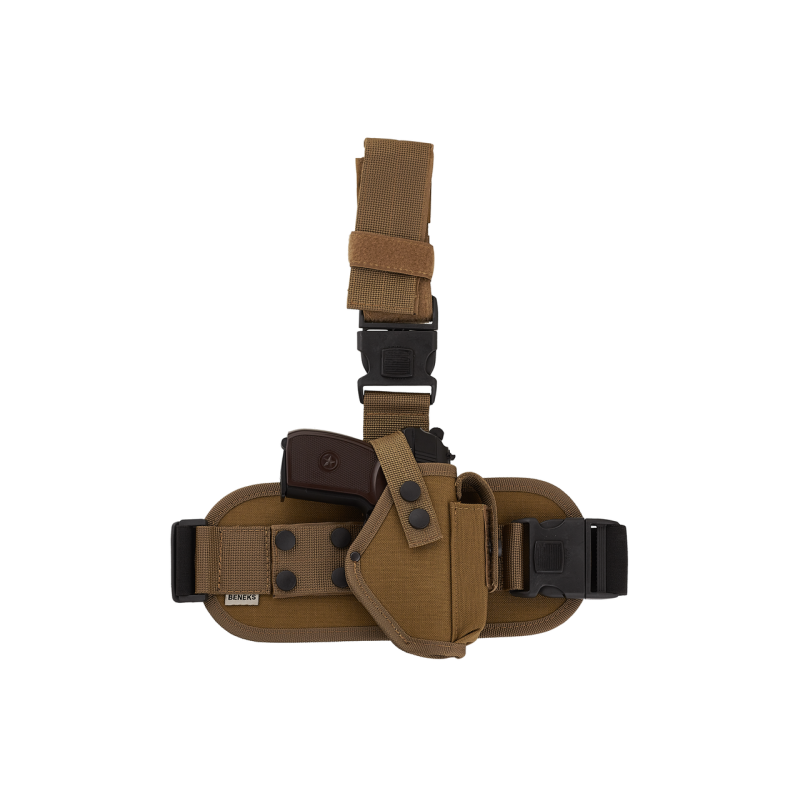 Кобура для ПМ-Макарова стегновий з платформою (cordura 1000d, койот)