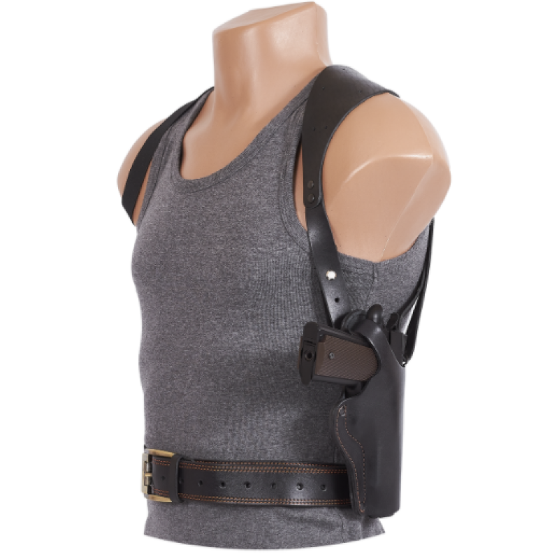 Кобура Colt 1911 оперативна + поясна не формована (шкіра, чорна)