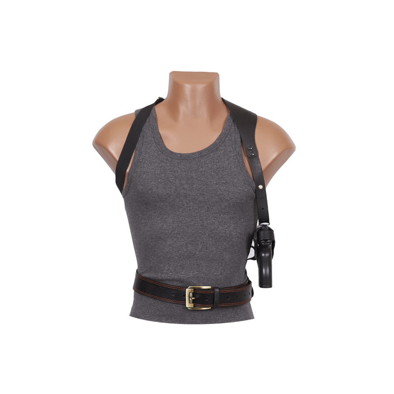 Кобура Crosman C11 оперативна + поясна формована (шкіра, чорна)