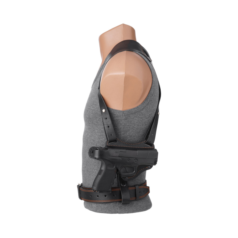 Кобура для Retay G-17, Glock-17 Глок-17 T 910 “Flarm“ /кобура 2в1 оперативна + поясна (шкіряна, чорна) Кобура для Retay G-17, Glock-17 Глок-17 T 910 “Flarm“ /кобура 2в1 оперативна + поясна (шкіряна, чорна)