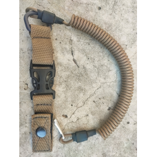 Страхувальний шнур тренчик економ з фастексом, швидкознімний (паракорд, койот)