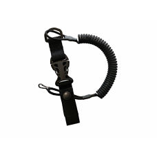 Страхувальний шнур тренчик з фастексом, швидкознімний (паракорд, чорний)