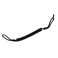 Шнур тренчик страхувальний кручений коротка Петля-карабін (паракорд, чорний), 986 SV