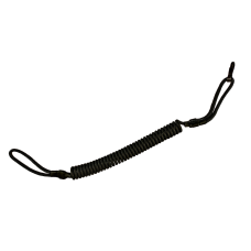 Шнур тренчик страхувальний кручений коротка Петля-карабін (паракорд, чорний), 986 SV