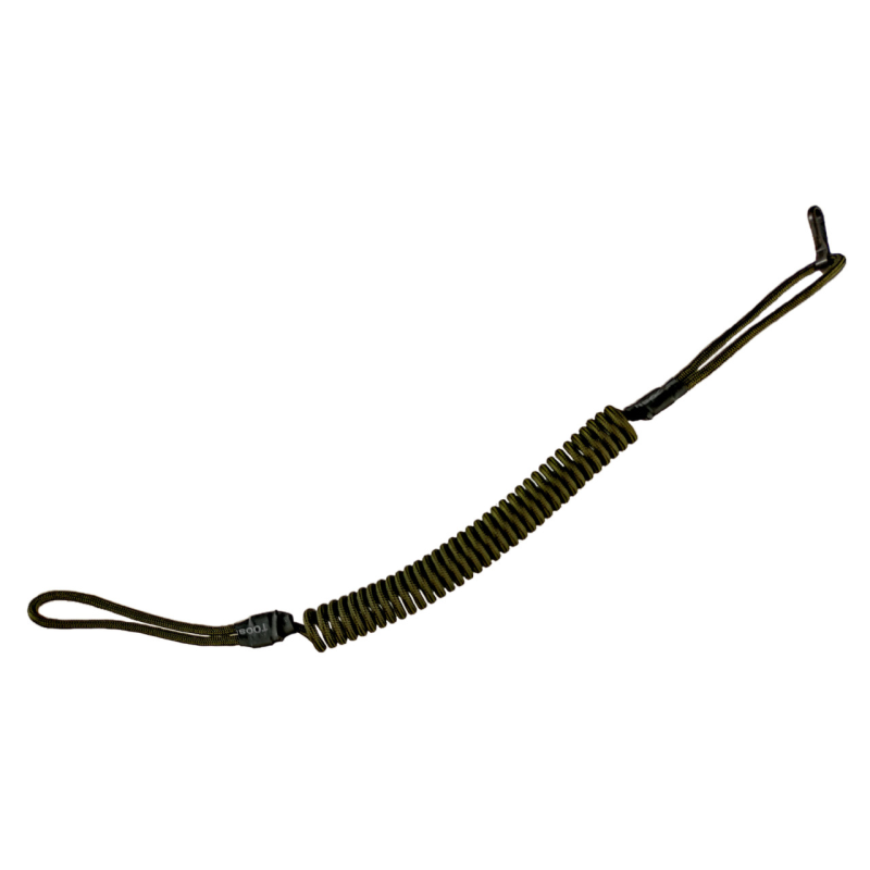 Шнур тренчик страхувальний кручений коротка Петля-карабін (паракорд, олива), 987 SV