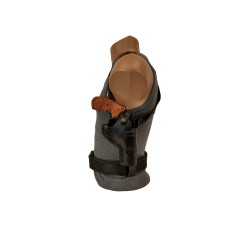 Кобура для Револьвер 4 оперативна + поясна + прихованого внутрішньобрючного носіння не формована зі скобою (шкіра, чорна)