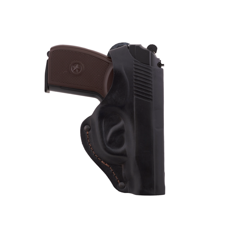 Кобура поясна ПМ формована, шкіра, чорна Кобура поясна ПМ формована, шкіра, чорна