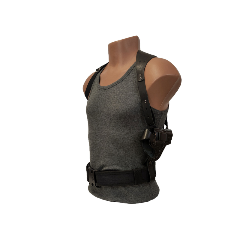 Кобура Револьвера 3“ оперативна + поясна + скритого внутрішньобрючного носіння формована з кліпсою (шкіра, чорна)