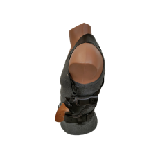 Кобура Револьвер 3 оперативна + поясна + прихованого носіння не формована з кліпсою (шкіра, чорна)