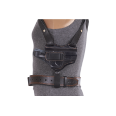 Кобура Форт-12 оперативна + поясна + прихованого внутрішньобрючного носіння формована з кліпсою, шкіра, чорна