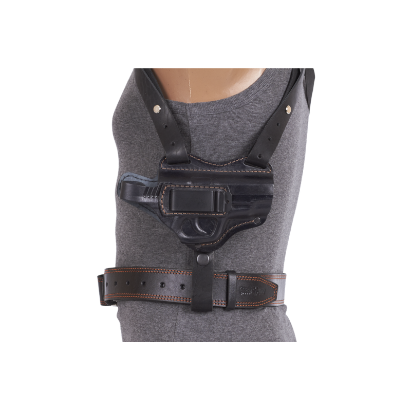 Кобура Форт-12 оперативна + поясна + прихованого внутрішньобрючного носіння формована з кліпсою, шкіра, чорна Кобура Форт-12 оперативна + поясна + прихованого внутрішньобрючного носіння формована з кліпсою, шкіра, чорна