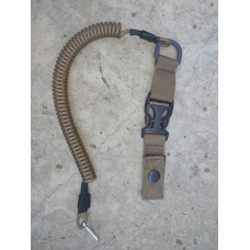 Тренчик пістолетний з фастексом, страхувальний шнур для пістолета, швидкознімний (паракорд) колір койот