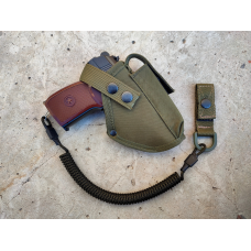 Кобура для ПМ Макарова поясна + шнур страхувальний петля з чохлом сумка під магазин Oxford Олива SV
