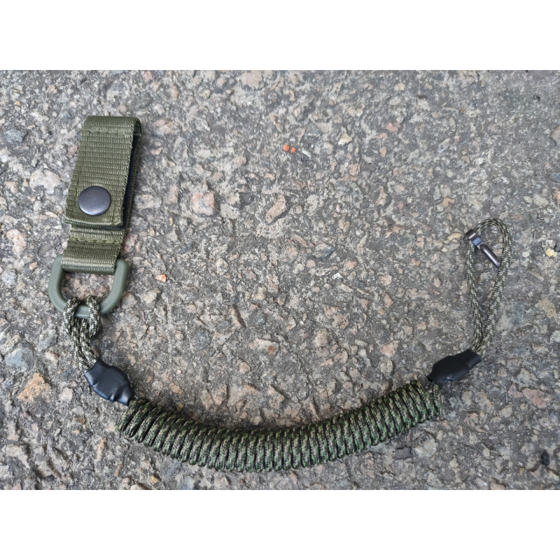 Шнур страхувальний кручений Тренчик-карабін (паракорд, піксель)