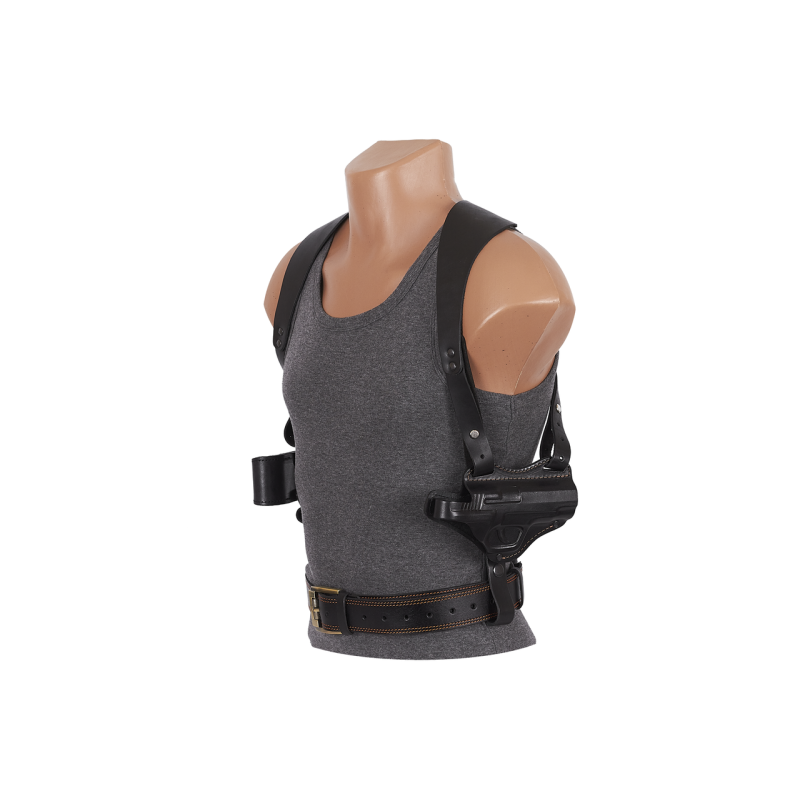 Кобура Форт-12 оперативна + поясна двостороння з чохлом під магазин (чорна шкіра) Кобура Форт-12 оперативна + поясна двостороння з чохлом під магазин (чорна шкіра)