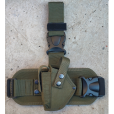 Кобура для ЛІВШІ для ПМ Макарова на стегно з платформою кобура на ногу oxford 600d Олива Хакі SV