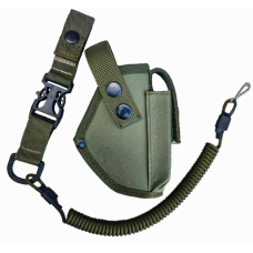 Кобура для пістолета макарова ПМ поясна Олива хакі + тренчик, шнур швидкий знімання, 991 SV