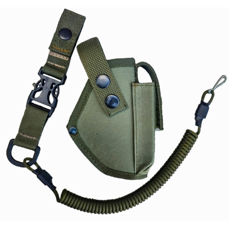 Кобура для пістолета макарова ПМ поясна Олива хакі + тренчик, шнур швидкий знімання, 991 SV