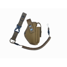 Кобура для пістолета макарова ПМ поясна Койот Пісочний + тренчик, шнур швидкий знімання, 996 SV