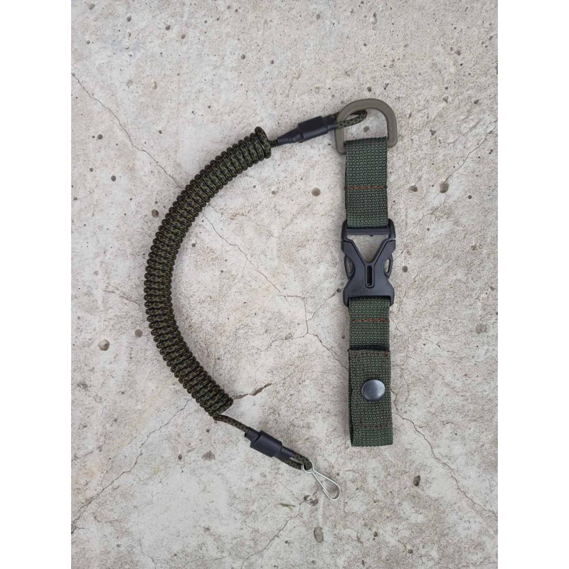 Тренчик шнур із фастексом швидкознімний страхувальний шнур паракорд Піксель олива камуфляж 993 SV