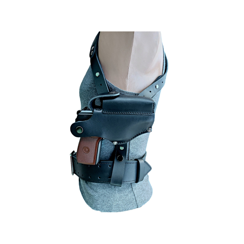 Оперативка для ПМ макарова з підсумком під магазин неформована шкіряна чорна SV Оперативка для ПМ макарова з підсумком під магазин неформована шкіряна чорна SV