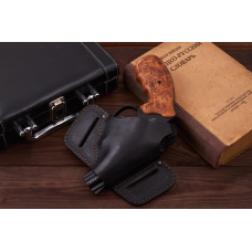 Кобура Револьвера 2,5 поясна не формована “метелик“ (шкіра, чорна)