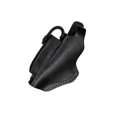 Кобура для ПМ -Макарова на пояс шульга, поясна кабура з чохлом для магазину з підсумком під магазин (шкіряна, чорна)