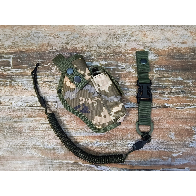 Комплект Кобура ТТ поясна з чохлом під магазин + шнур тренчік пиксель SV