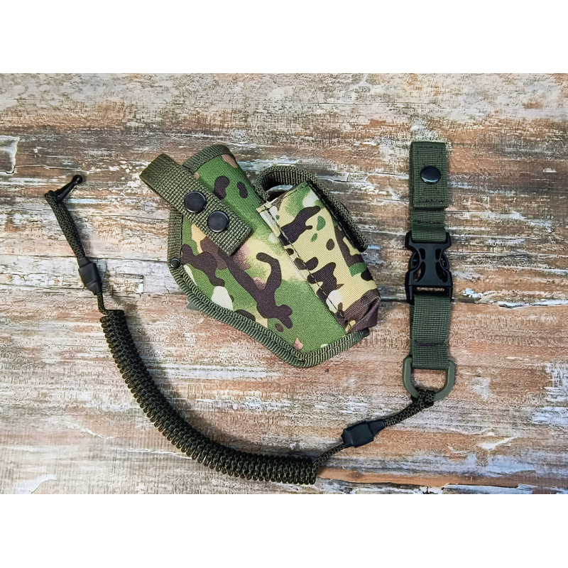 Кобура ТТ поясна з чохлом під магазин колір + шнур тренчік , Мультикам SV Кобура ТТ поясна з чохлом під магазин колір + шнур тренчік , Мультикам SV