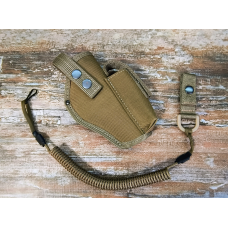 Кобура ТТ поясна з чохлом під магазин колір + шнур тренчік , Койот Пісок SV