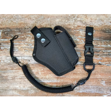 Кобура до G-17 Glock-17 Глок поясна з чохлом підсумком до магазину + шнур тренчик чорна SV