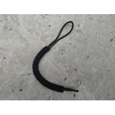 Шнур (тренчик) страхувальний кручений Петля-Карабін (паракорд, чорний), 981