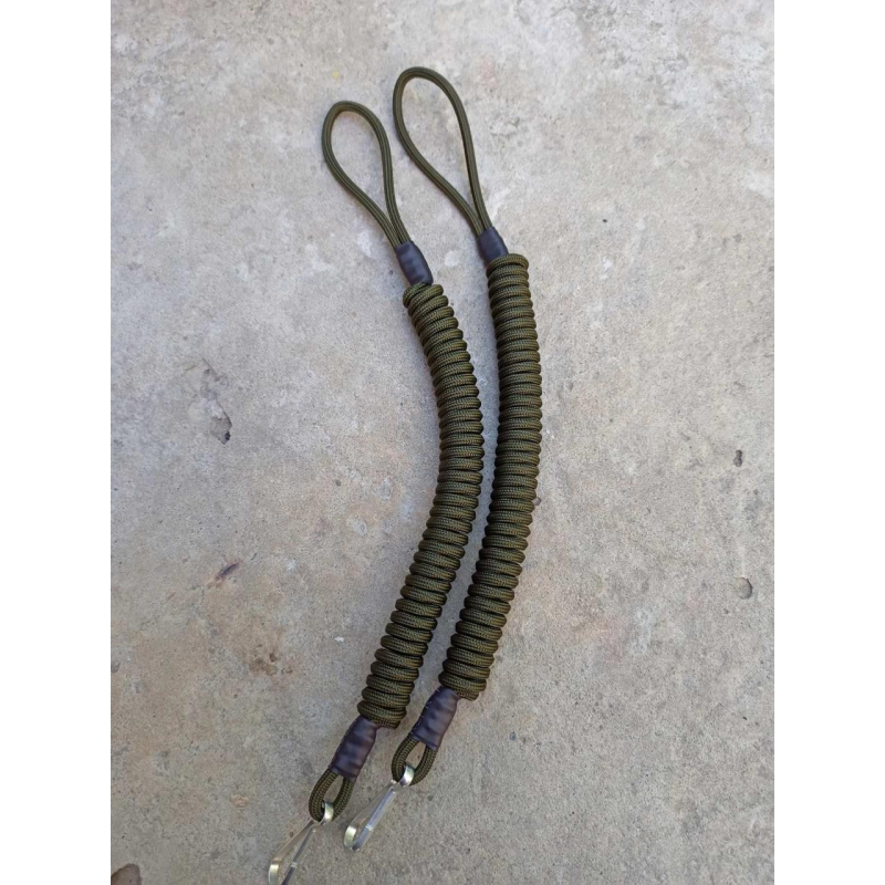 Шнур (тренчик) страхувальний кручений Петля-Карабін (паракорд, олива), 982