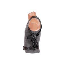 Кобура ТТ оперативна + поясна + прихованого внутрішньобрючного носіння формована з кліпсою (шкіра, чорна)