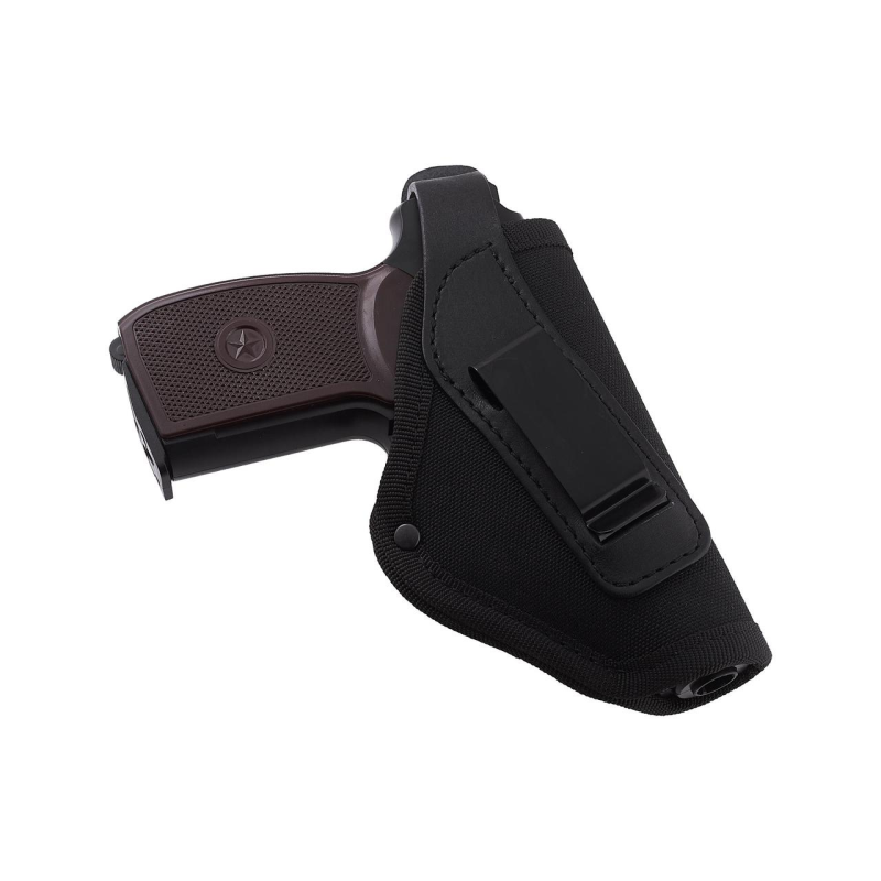 Кобура для ПМ-Макарова поясна + прихованого носіння (cordura 1000D/шкіра, чорна)