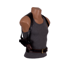 Кобура для ПМ для ЛІВШІ оперативна наплічна + поясна для Макарова не формована (шкіряна)