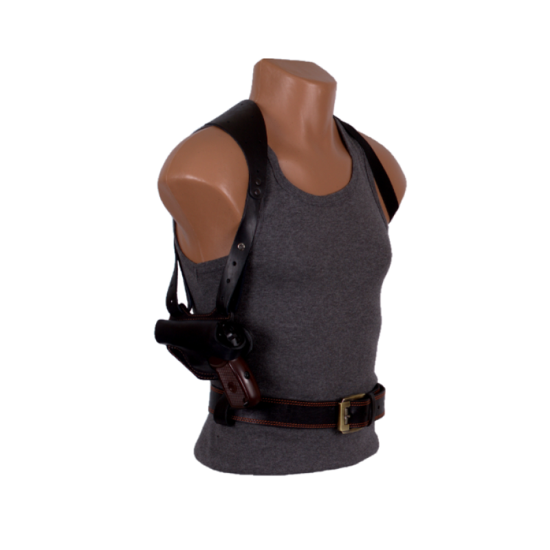 Кобура для ПМ для ЛІВШІ оперативна наплічна + поясна для Макарова не формована (шкіряна)
